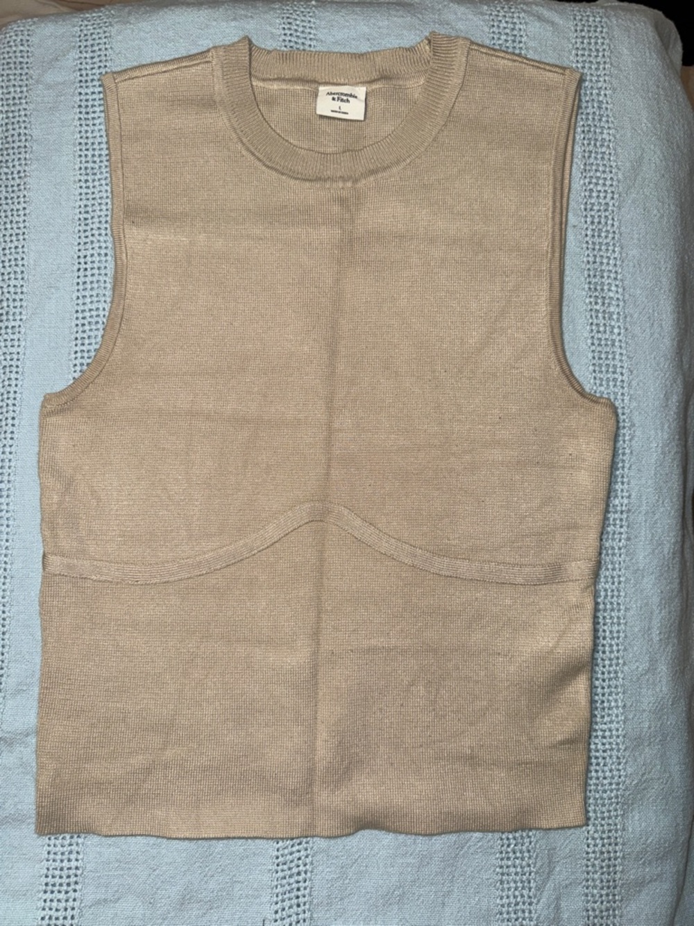 Abercrombie & Fitch Beige Knit Tank Top